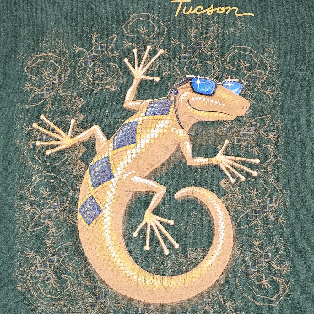 1993 Tucsan Arizona Cool Lizard GECKO Vintage T Shirt Large Single Stitch Desert